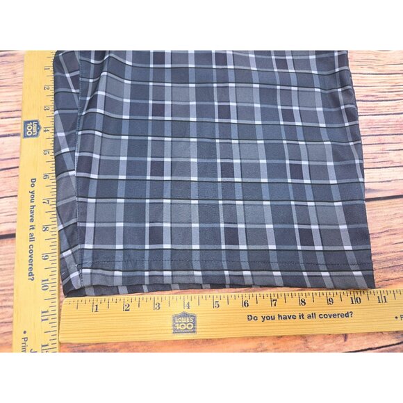 Nike Dri-Fit Mens Standard Fit Plaid Golf Shorts 34 Gray/Blue - Picture 7 of 7
